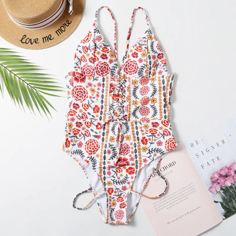 Sexy Women's One-Piece String Bikini Swimsuit