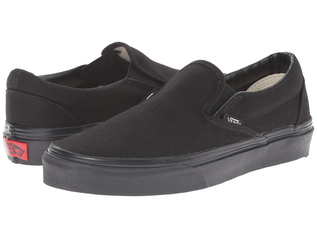 Zapatillas Vans Classic Slip-On negras/negras (talla 10 para hombre/talla 11.5 para mujer)