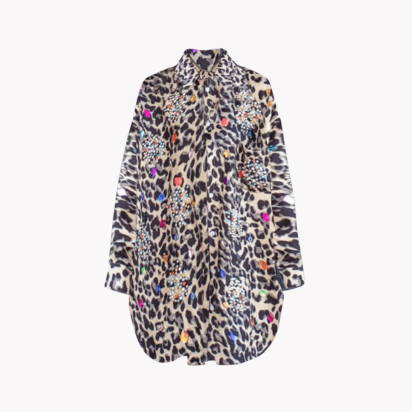 Beaded Leopard Shirt