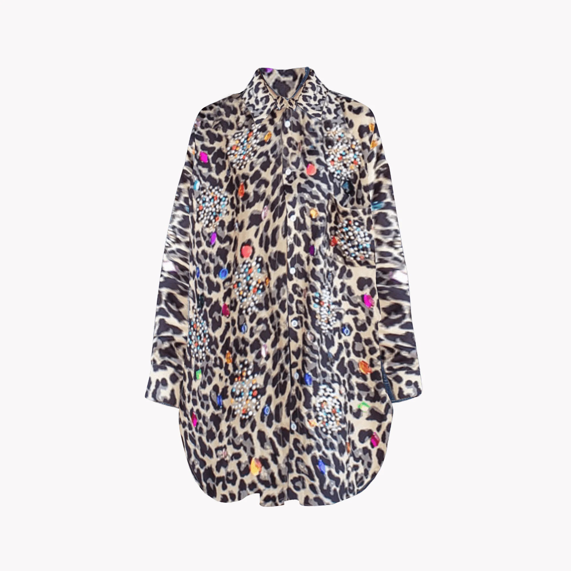 Beaded Leopard Shirt