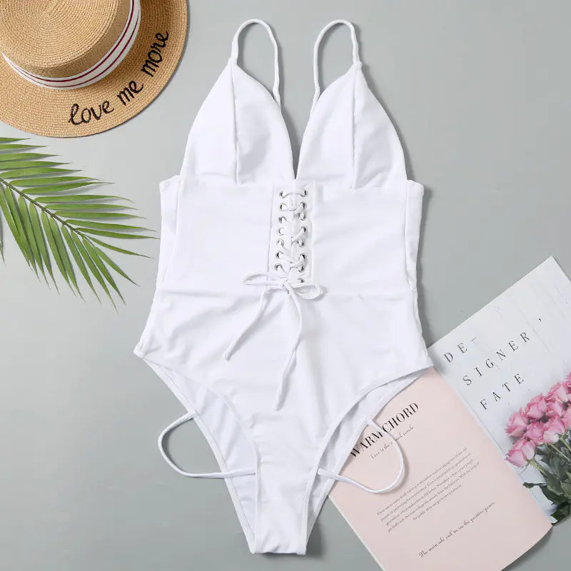 Sexy Women's One-Piece String Bikini Swimsuit