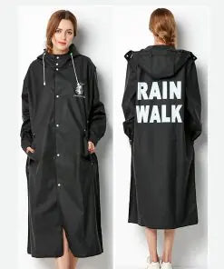 Unisex Black Waterproof Jacket