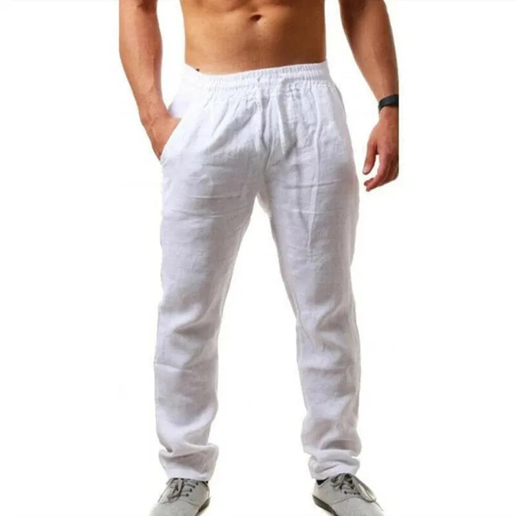 Cotton Linen Pants With Pockets
