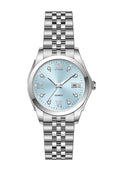 Reloj de pulsera BESTKANG para mujer, de acero inoxidable, de cuarzo, luminoso, resistente al agua, de negocios (azul)