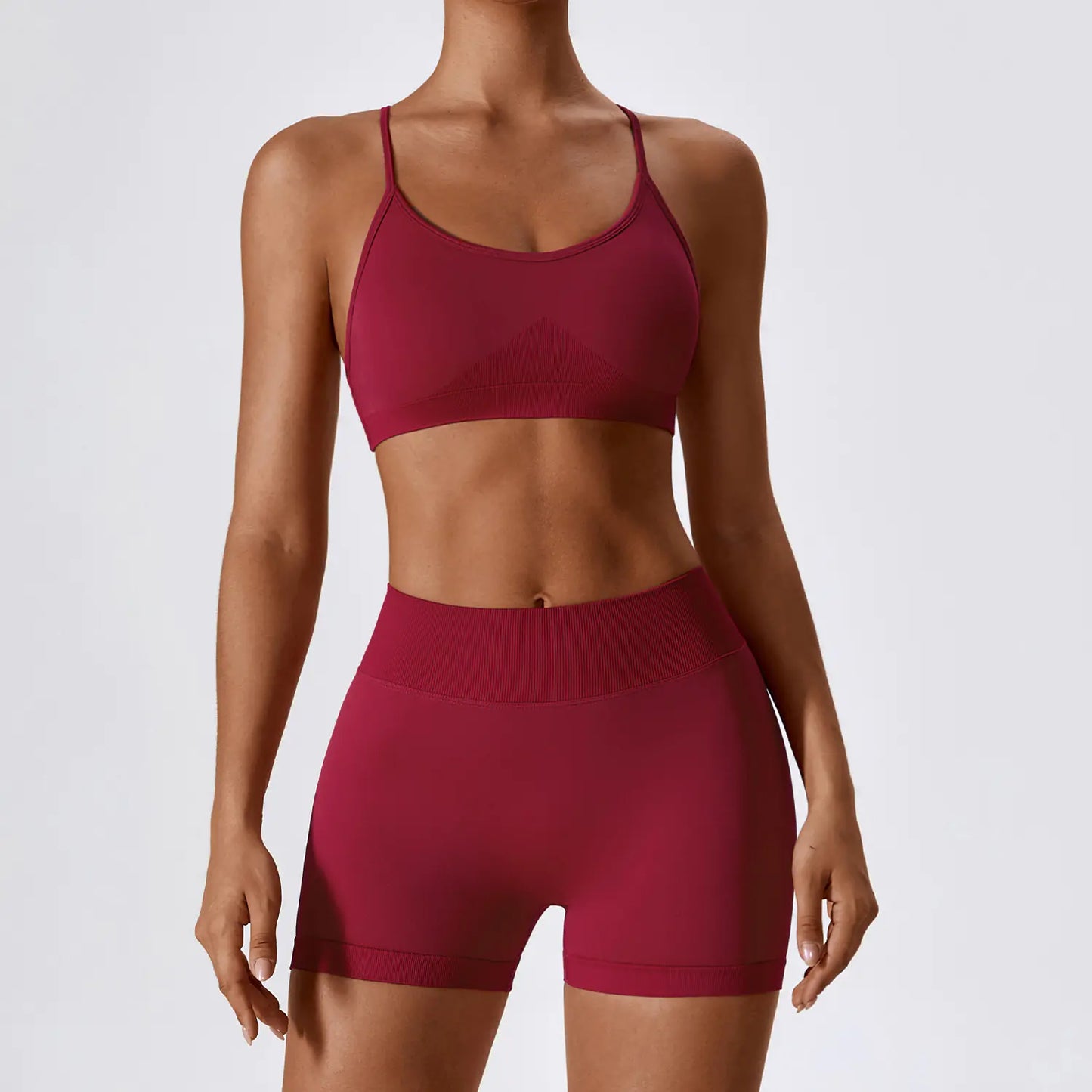 Seamless Yoga Outfit Set for Women - Quick Dry Material