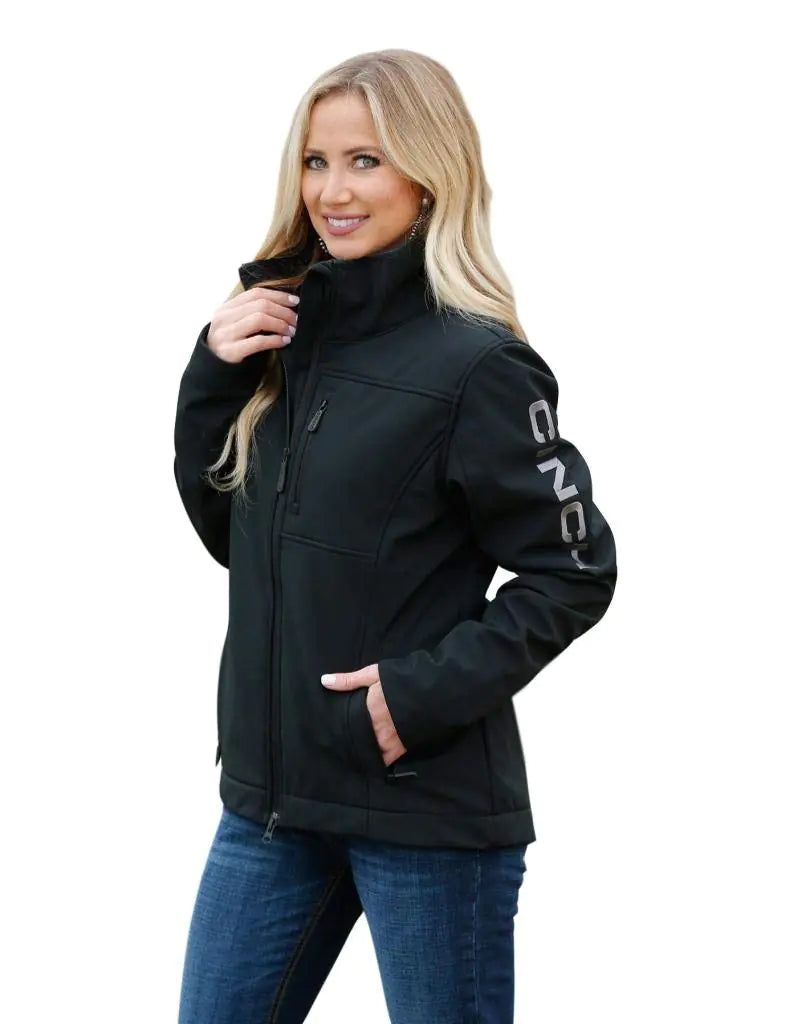 Cinch Damen Jacke zum verdeckten Tragen, gebondet, Schwarz, Größe M