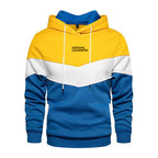 Men's Casual Sports Panel Hooded Pullover Sweatshirt