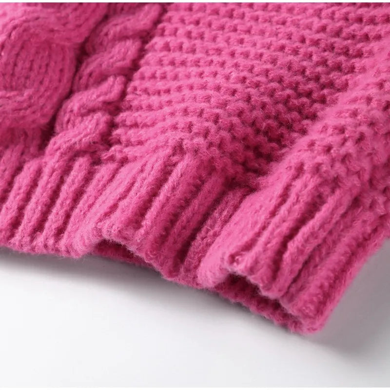 Round Neck Knit Pullover Sweater