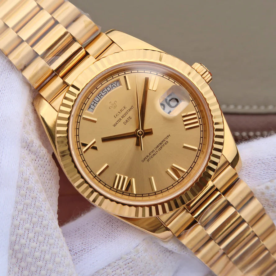 Lgxige Men's Fashion Quartz Sunday Calendar Watch