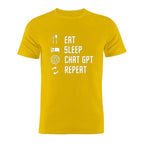 100% Cotton T Shirt Eat Sleep ChatGPT Repeat