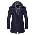 Wool Scarf Collar Heavy Coat