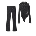 Body Élise - Conjunto body y pantalón de encaje