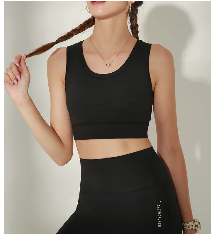 Women's Sports Bra for Running and Yoga, Shockproof