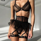Delicate Shadow Sheer Bra and Panty Set