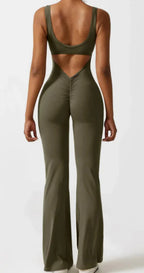 Seamless Hollow Yoga Bodysuit - Women's Casual Activewear