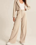 High Waist Straight Trousers