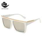 Breite, groovige Sonnenbrille aus Kunststoff für Damen