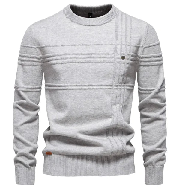 Men's Classic Round Neck Pullover – European Fit