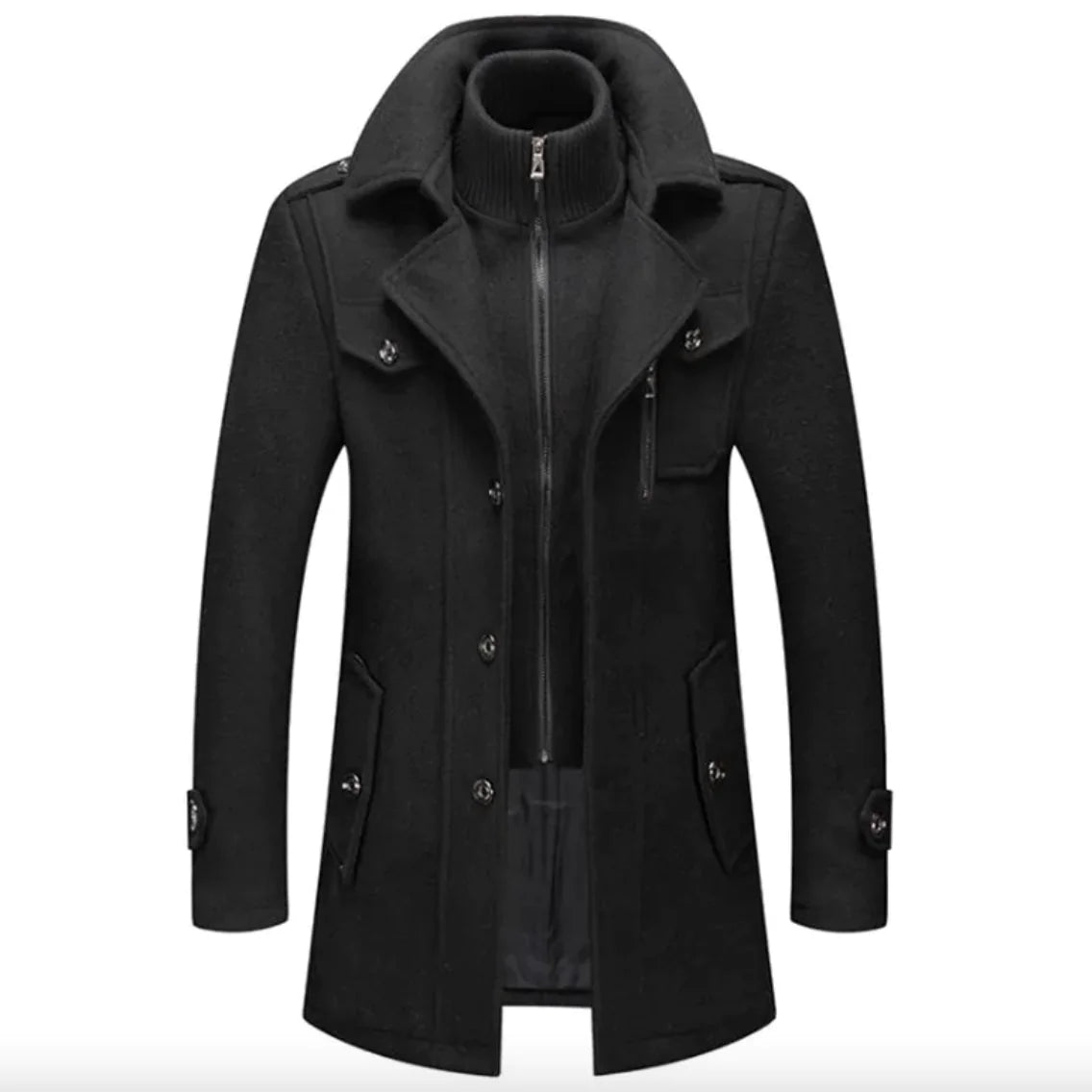 Chaqueta de lana de algodón resistente al frío para hombre