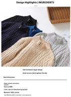 Loose Zip Knitted Pullover Sweater