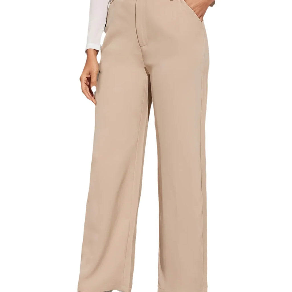 Wide Leg Loose Commuter Trousers