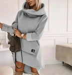 Spring Women's Hoodies Dress - Long Sleeeve