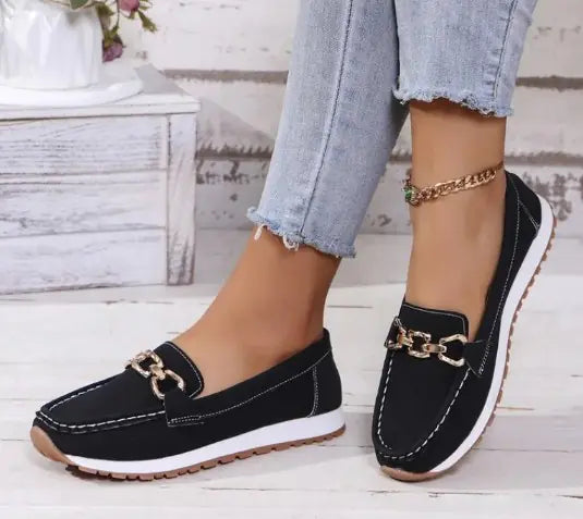 Chain Decor Women's Loafers