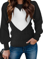 Zeagoo Womens Fall 2024 Fashion Trendy Long Sleeve Ribbed Knit Winter Outfits Puff Pullover Tops