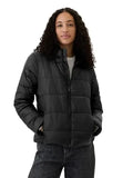 Chaqueta acolchada ligera con logotipo de GAP para mujer, color negro, talla 1 S