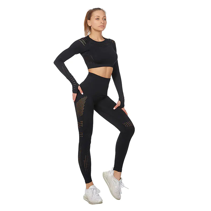 Women's Long Sleeve Yoga Set - Plus Size Activewear