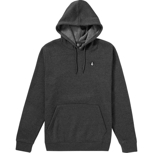 Sudadera con capucha Volcom Foreman para hombre, de forro polar, color negro jaspeado