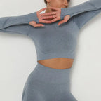 Seamless Long Sleeve Activewear Top for Women