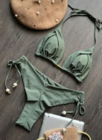 2023 Women's Sexy Solid Color Bikini Swimsuit