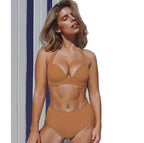 Two-Piece Solid Color Bikini - Sexy Swimwear