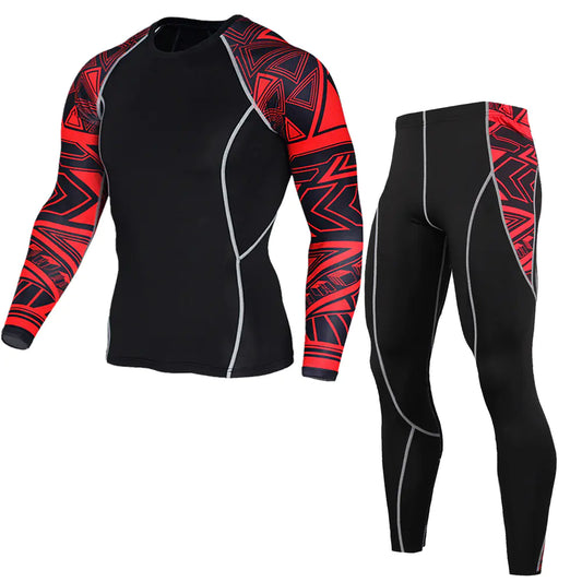 Men's Athletic Set - Long Sleeve Dry Fit T-Shirt