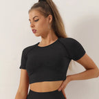 Women's Seamless Moisture-Wicking Yoga T-Shirt