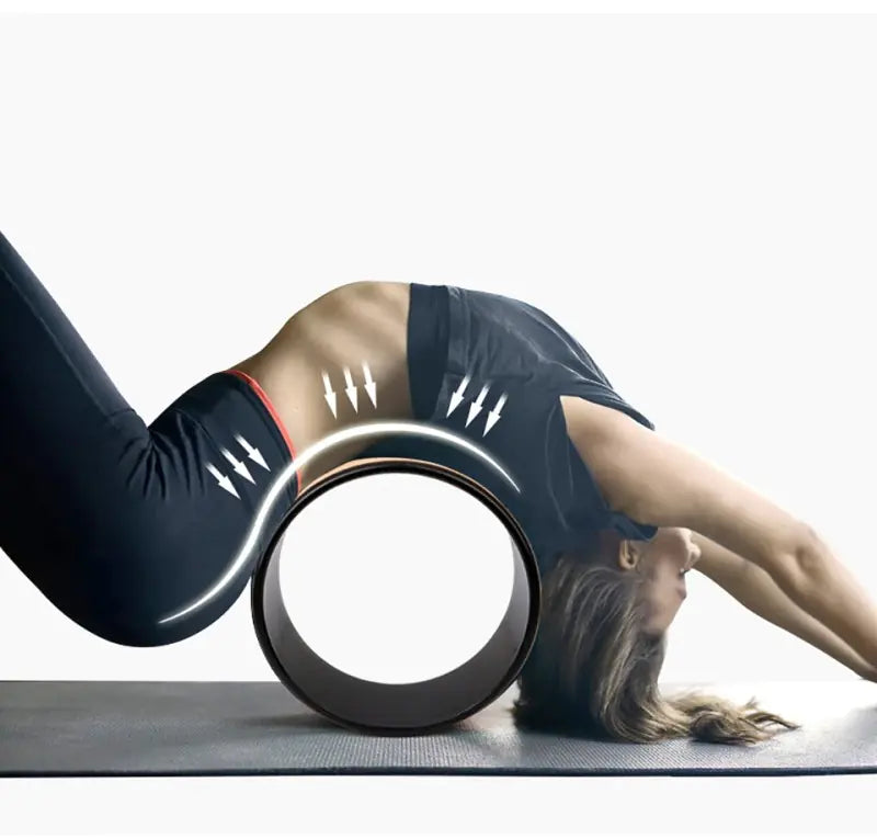Cork Rubber Yoga Wheel - Yoga Aid for Balance Support