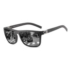 PUKCLAR Polarisierte Sonnenbrille für Herren, leicht, TR90-Rahmen, UV400-Schutz, quadratische Sonnenbrille