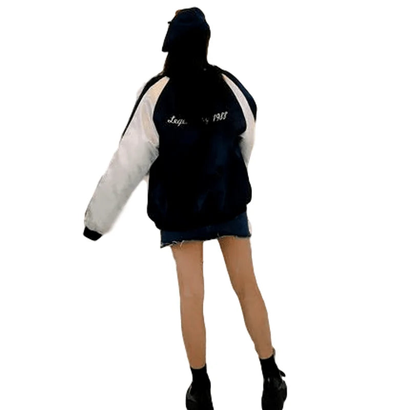 Floral Embroidery Bomber Jacket