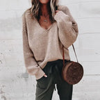 WOLF Lose V-Ausschnitt Stricktop Pullover