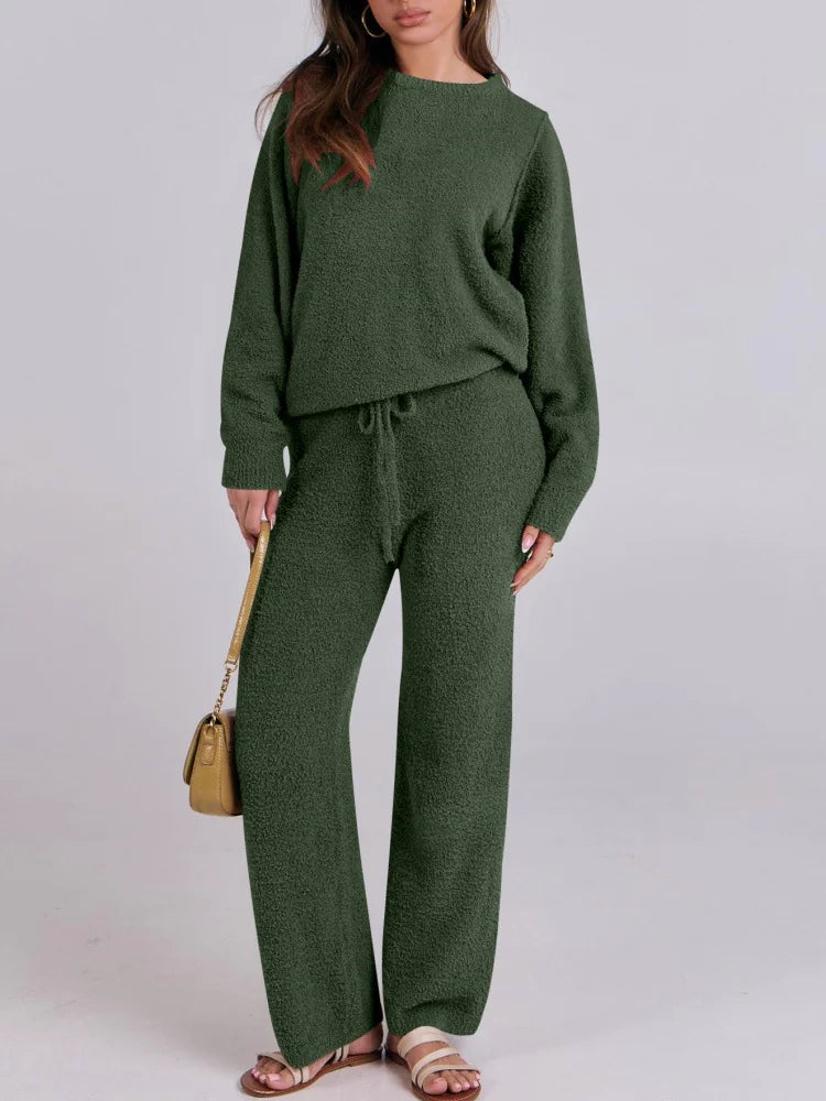 Women's Long Sleeve Trousers Warm Suit