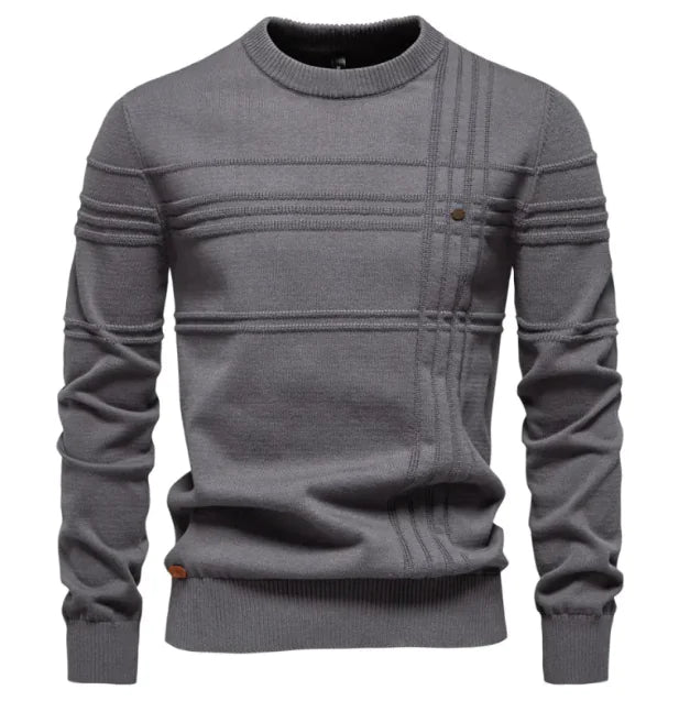 Men's Classic Round Neck Pullover – European Fit