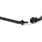 Tennisarmband aus 925er Sterlingsilber mit schwarzem Rhodium, 5,00 Karat, mit schwarzen Diamanten (Farbe: Schwarz, Reinheit: I2-I3), 21,6 cm