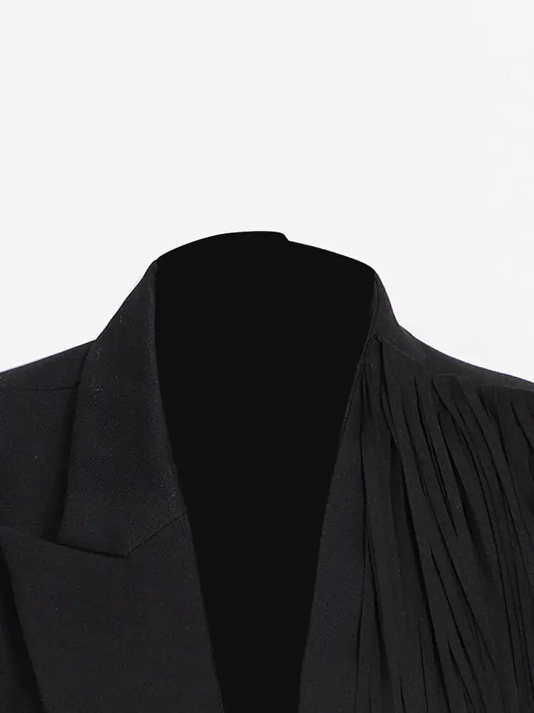 Black Tassel Blazer