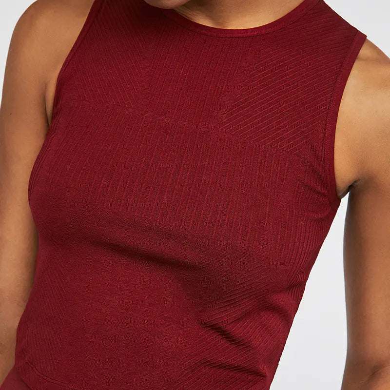 Seamless Stripe High-Waisted Workout Leggings Set