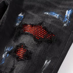 Crystal Stretch Denim Skinny Jeans