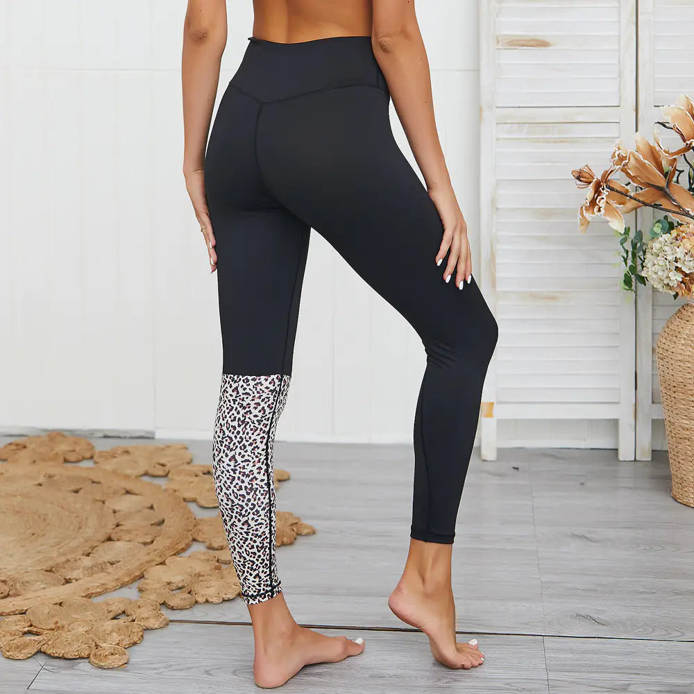 New Women's Leopard Print Yoga Set for Fitness