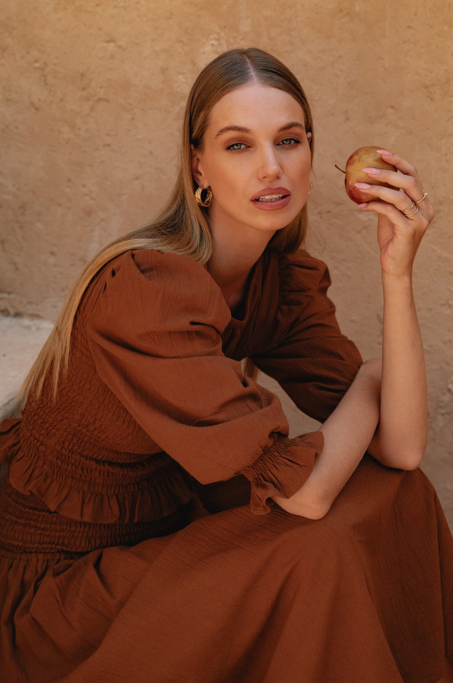 Jaffa Smocked Linen Top