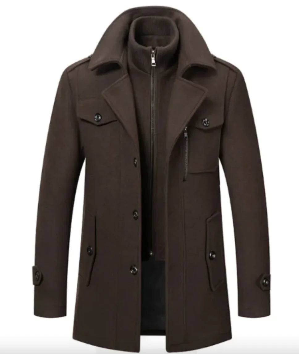 Chaqueta de lana de algodón resistente al frío para hombre