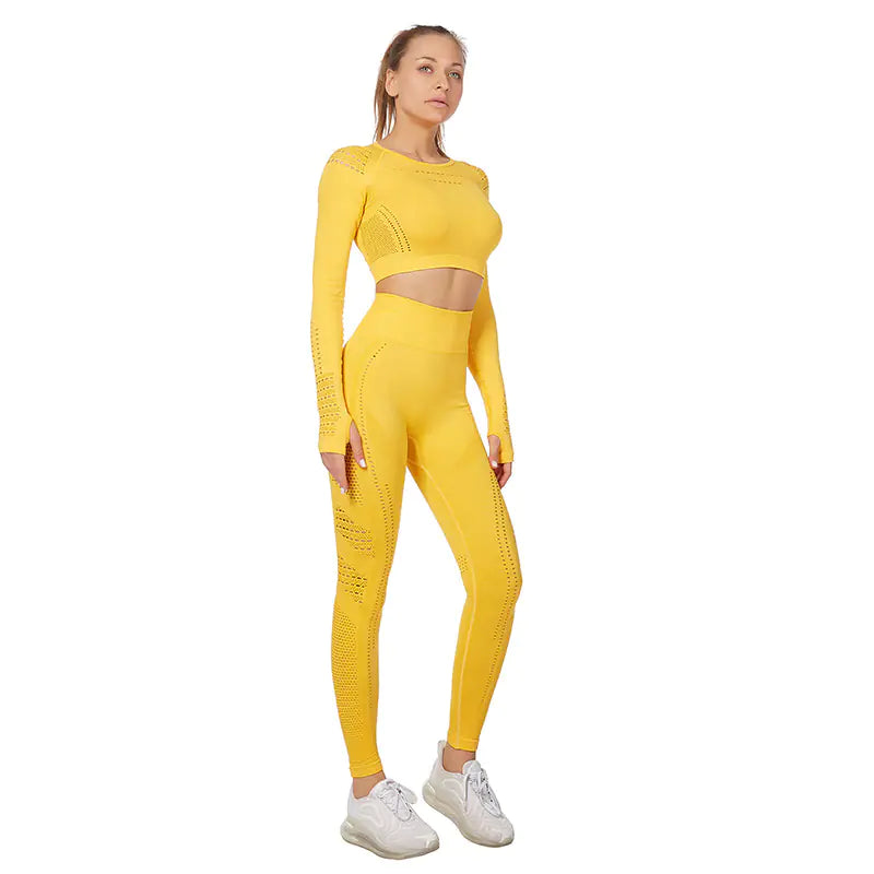 Women's Long Sleeve Yoga Set - Plus Size Activewear